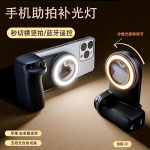 Magnetic cellphone camera handle accessories